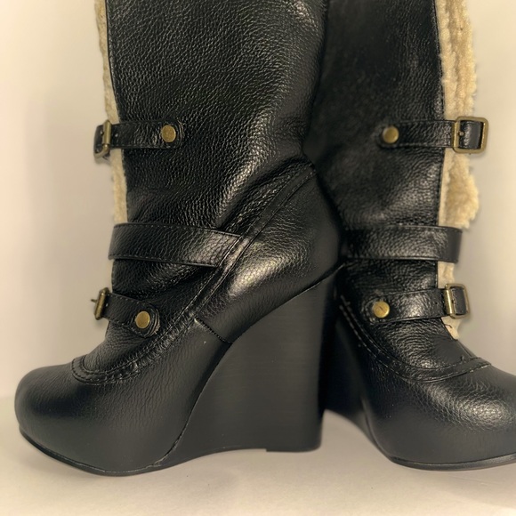 Betsy Johnson Ryderrr Wedge boots, size 7.5 - Picture 2 of 15